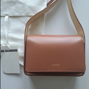 Jil Sander Tan Leather Women's Shoulder Bag